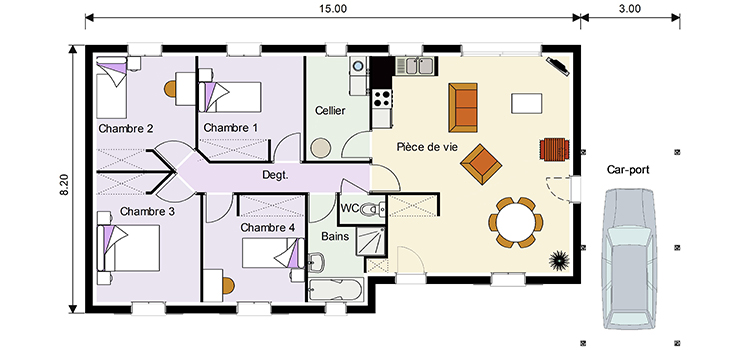 plan de maison optimisé