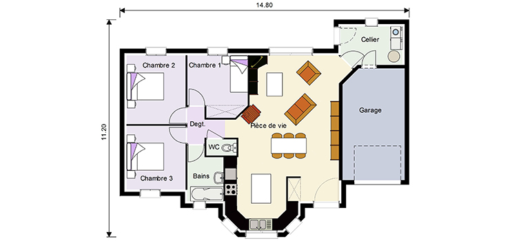 plan de maison bien pensée