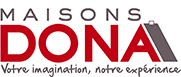 Logo Maisons Dona. Votre imagination, notre expérience